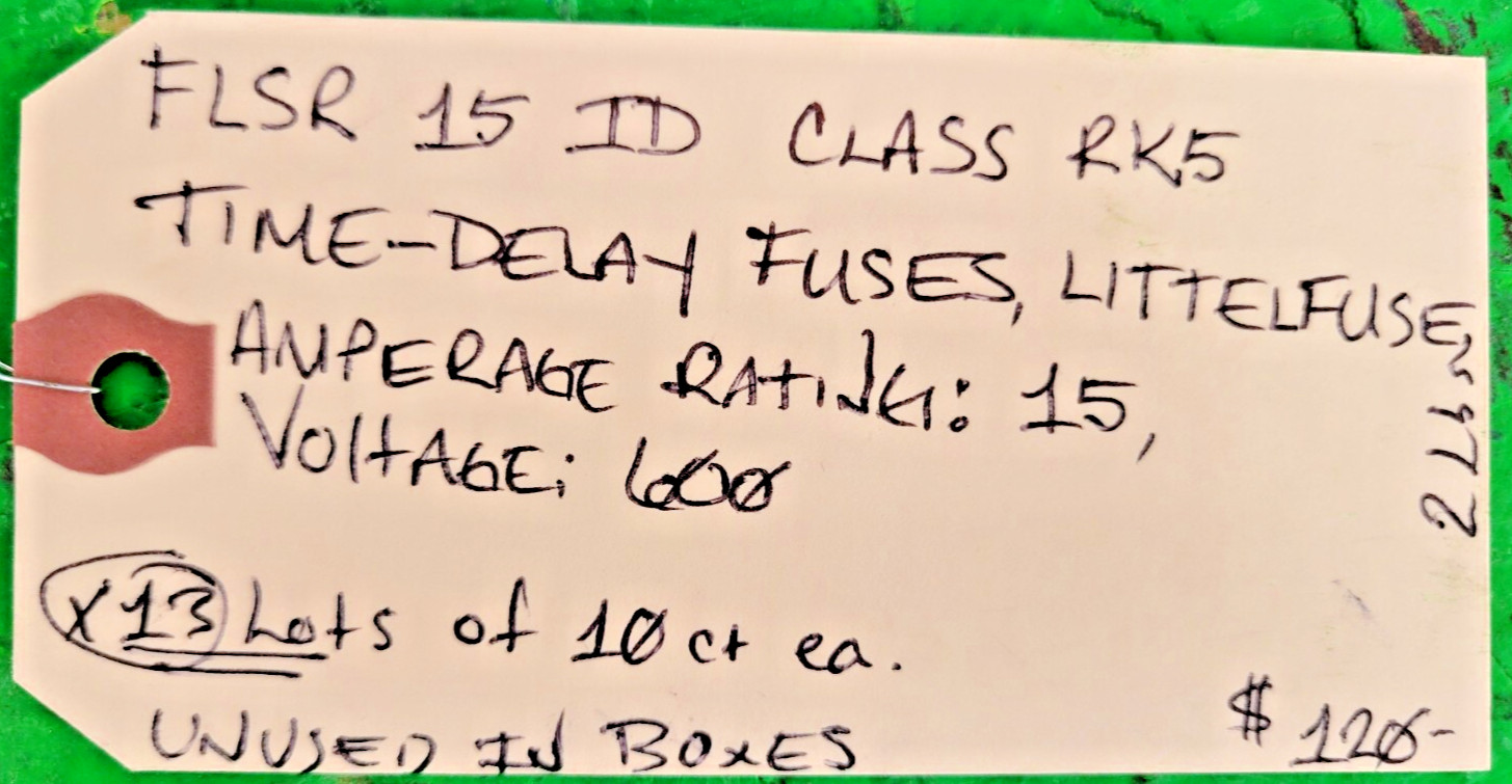 🟠LITTLEFUSE RK5 TIME-DELAY FUSES 1 LOT OF 10 PESSCO OFFERING 1 G061125-10-22 🗽