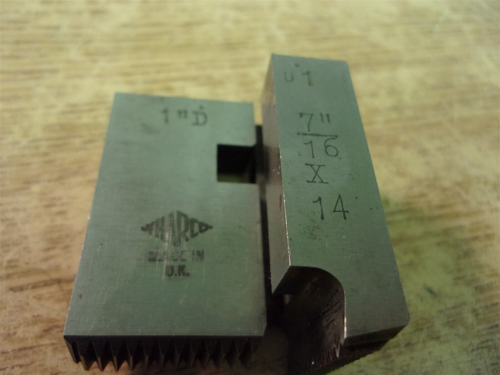 Harco 1″ D 7/16″ x14 Pipe Die, Lot of 2 *FREE SHIPPING*