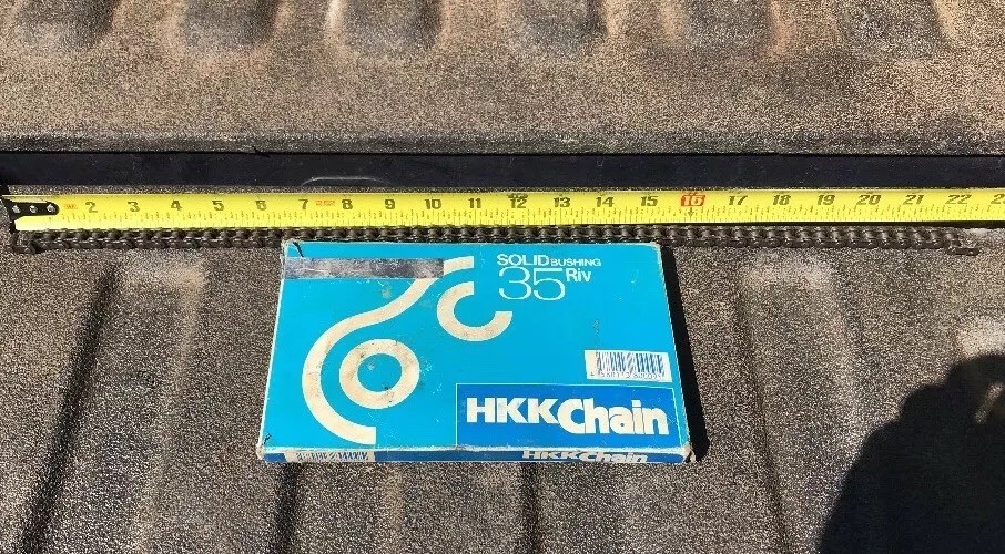 HKK Chain 35 Riv Solid Bushing Partial Box 22” Remaining Unused