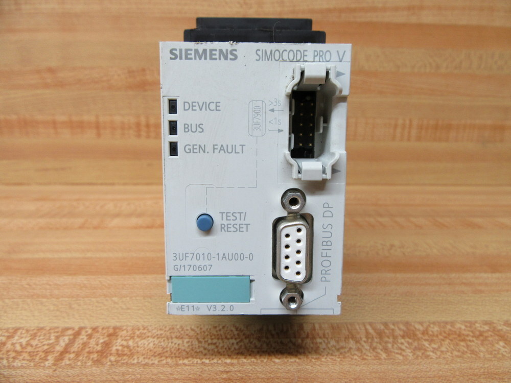 Siemens 3UF7010-1AU00-0 Relay Motor Control W/O Terminal Blocks