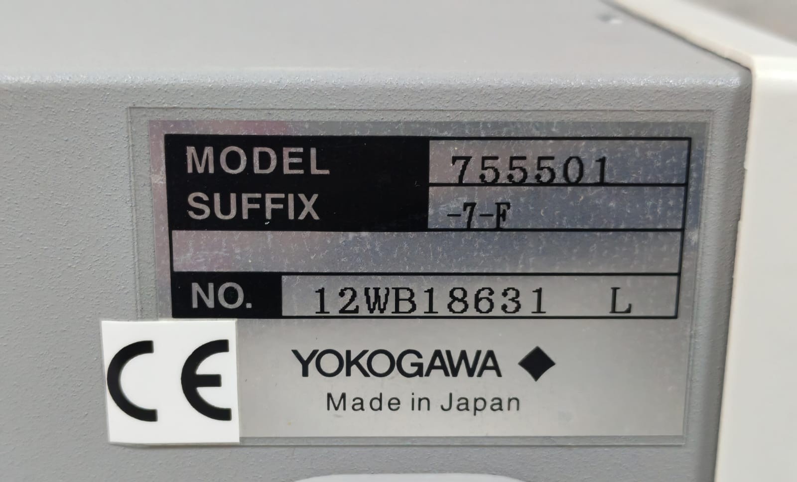 YOKOGAWA 7555 / 755501 -7-F 12WB18631 L DIGITAL MULTIMETER UNIT 230V