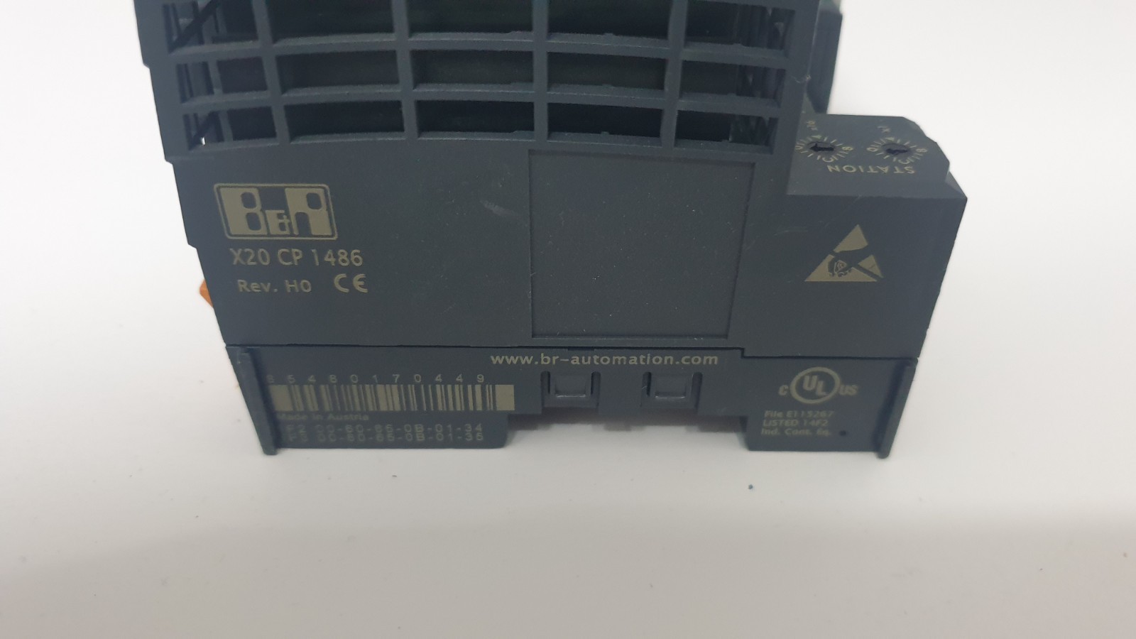 B&R Automation X20 CP1486 CPU Controller Rev. H0 P/N: X20 CP1486 USED