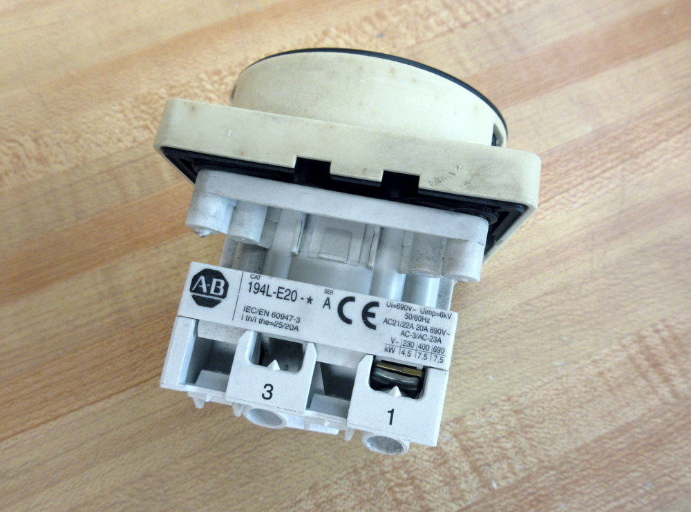 Allen Bradley 194L-E20-1752 On-Off Switch 194LE201752