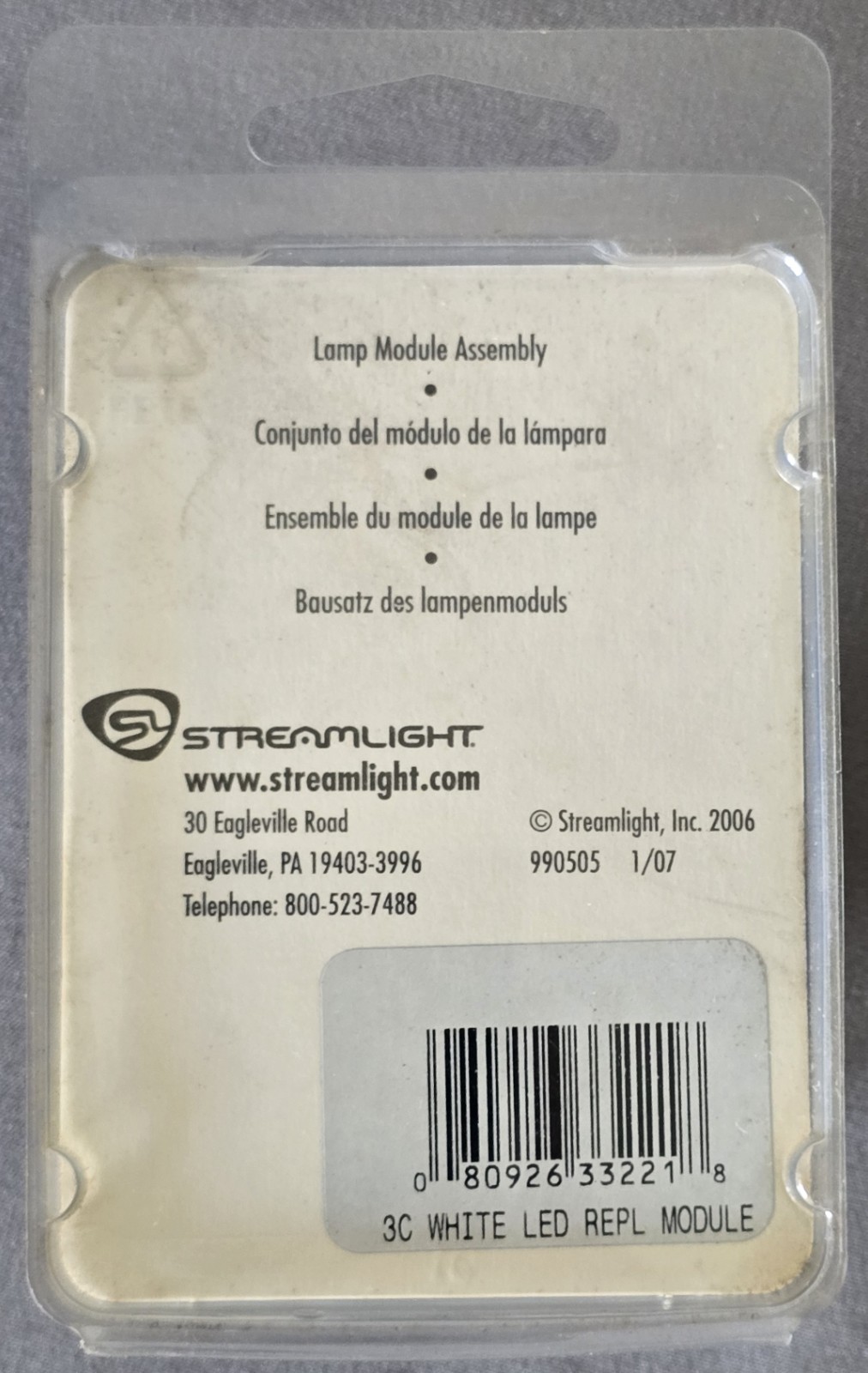 Lot of 5 Streamlight 3C Xenon Lamp Module Assembly Brand New Pro Polymer