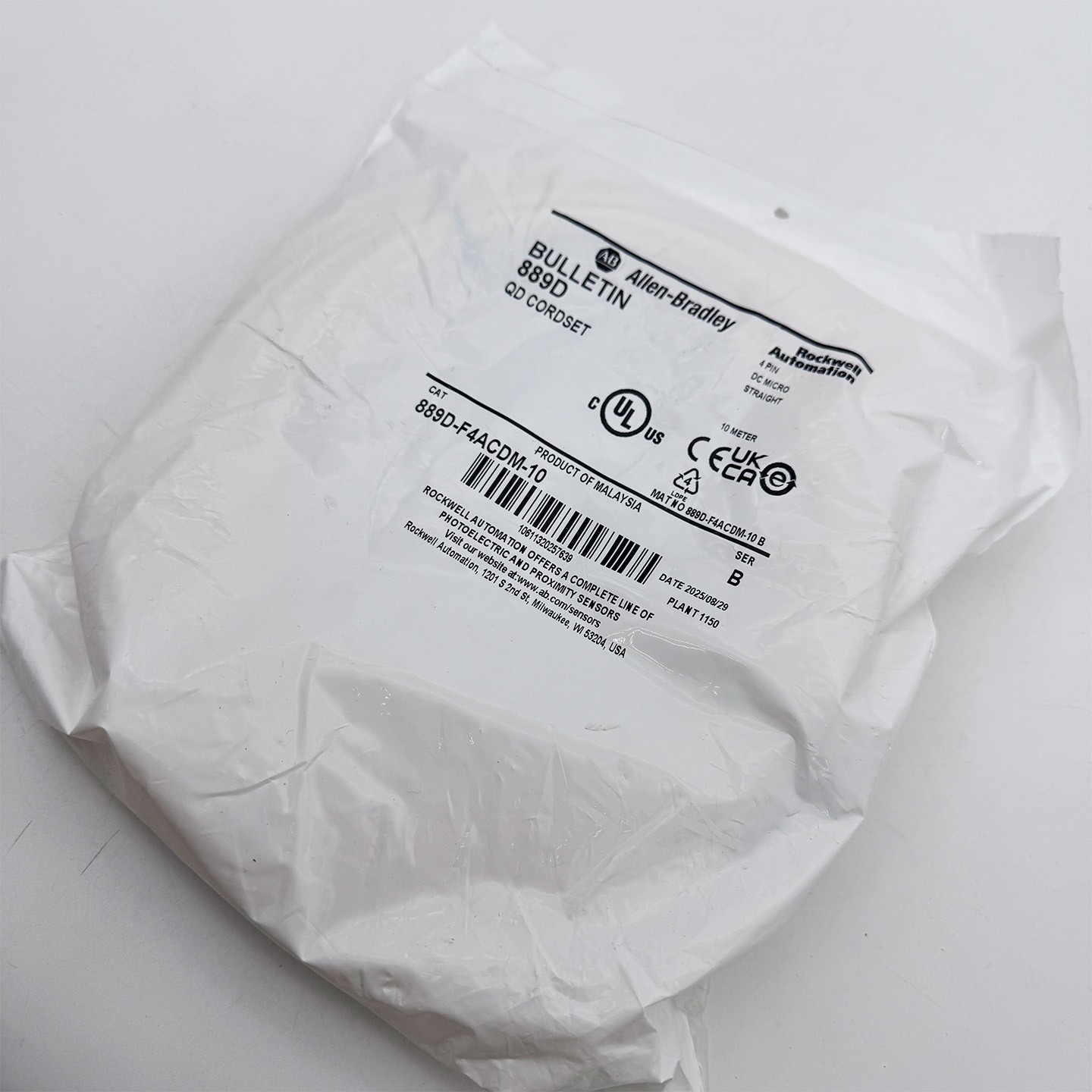 889D-F4ACDM-10 889 DC Micro Cable New Original 889DF4ACDM10