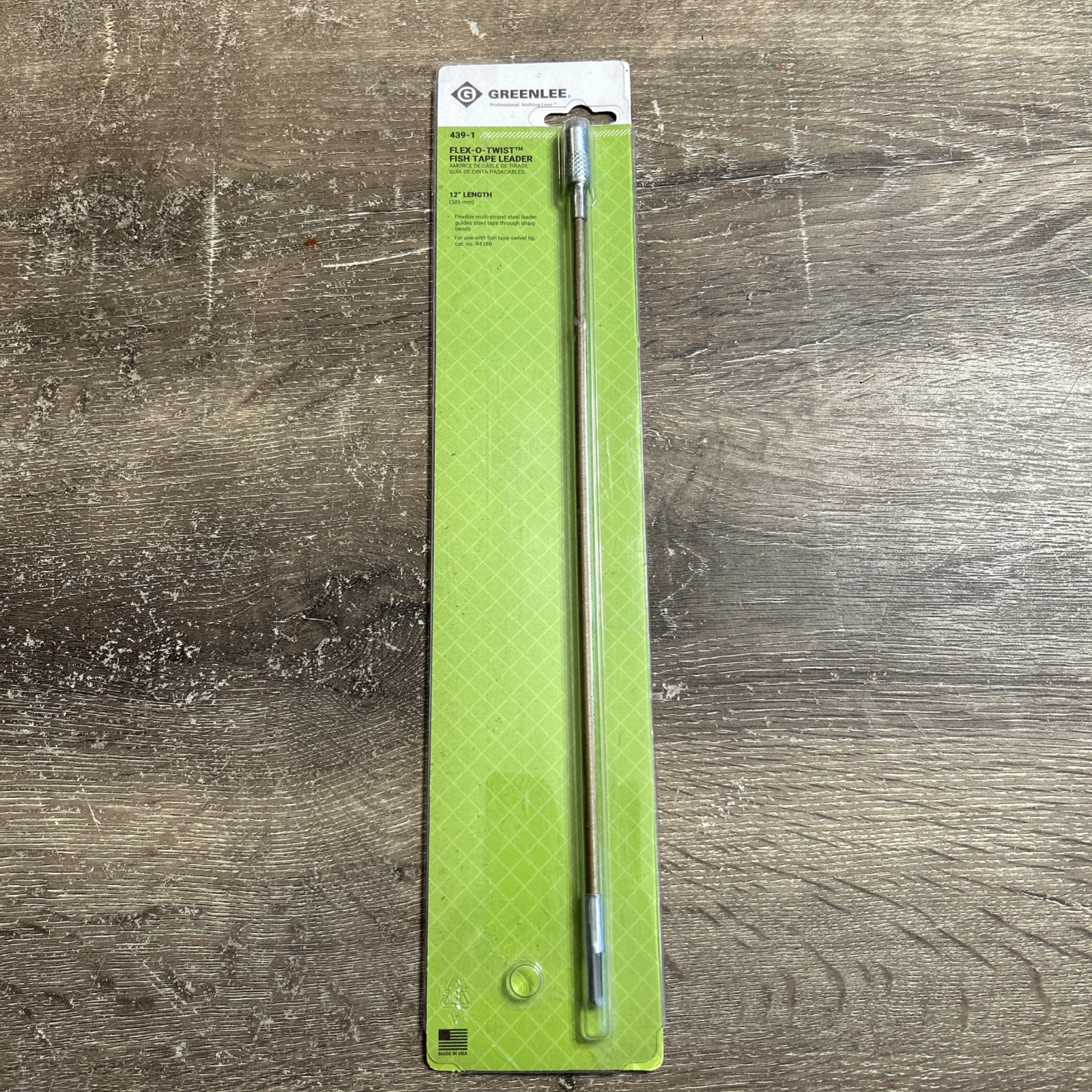 Greenlee 439-1 12″ (305 mm) Flexible Fish Tape Leader use with 1/8″ fish tape