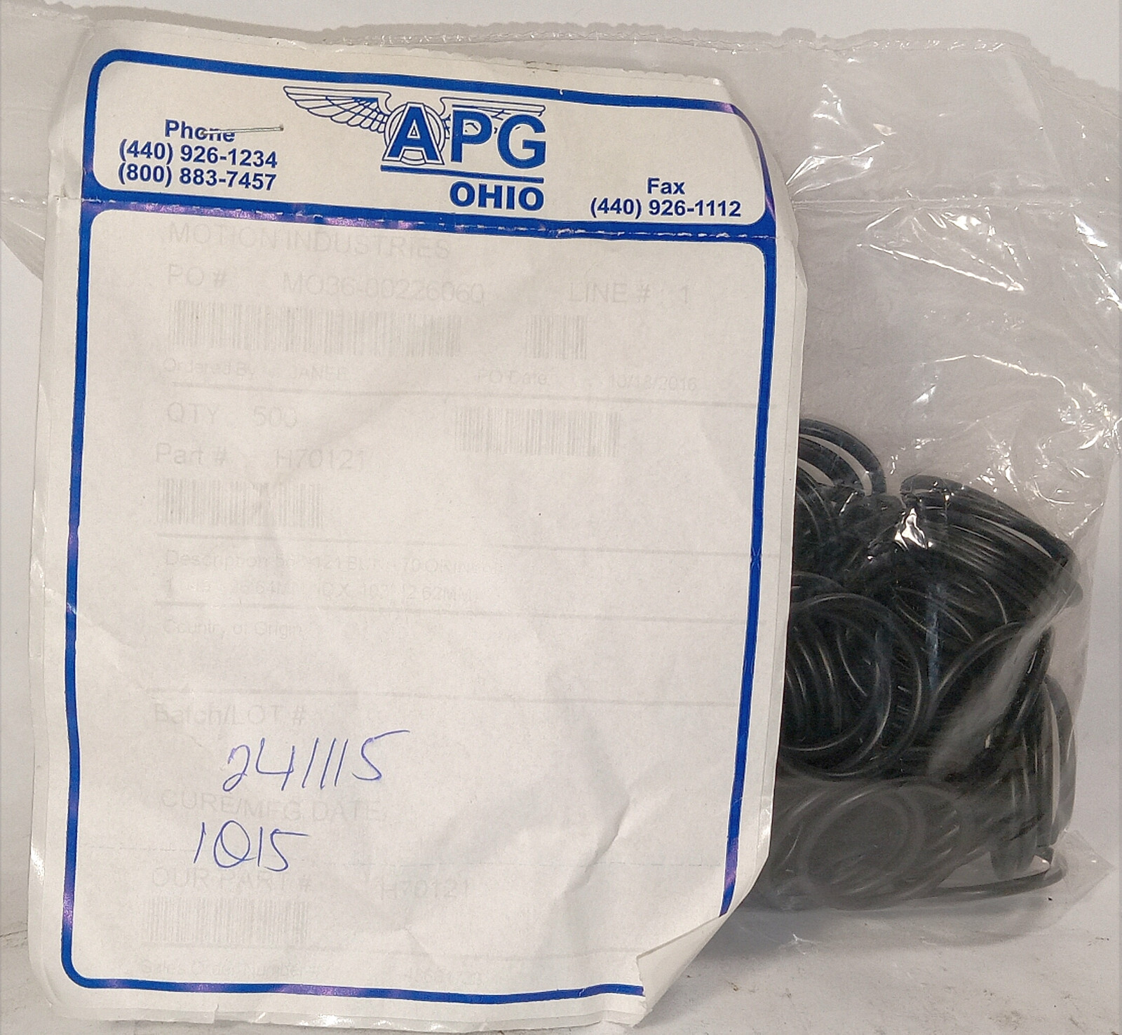 50 NEW APG 568-121 1 1/16″ ID 3/32″ CS DURO 70 BUNA-N O-RINGS NNB **MAKE OFFER**