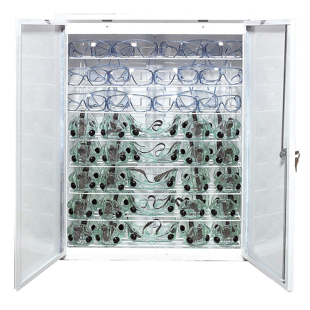 SELLSTROM S90494 Eyewear Germicidal Cabinet, White 2KMG1