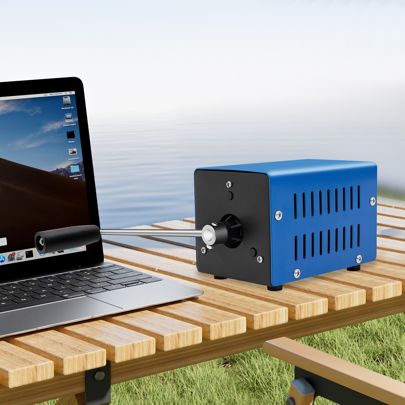 20W Portable Hand Crank USB Power Generator Charger Camping Power Supply Small