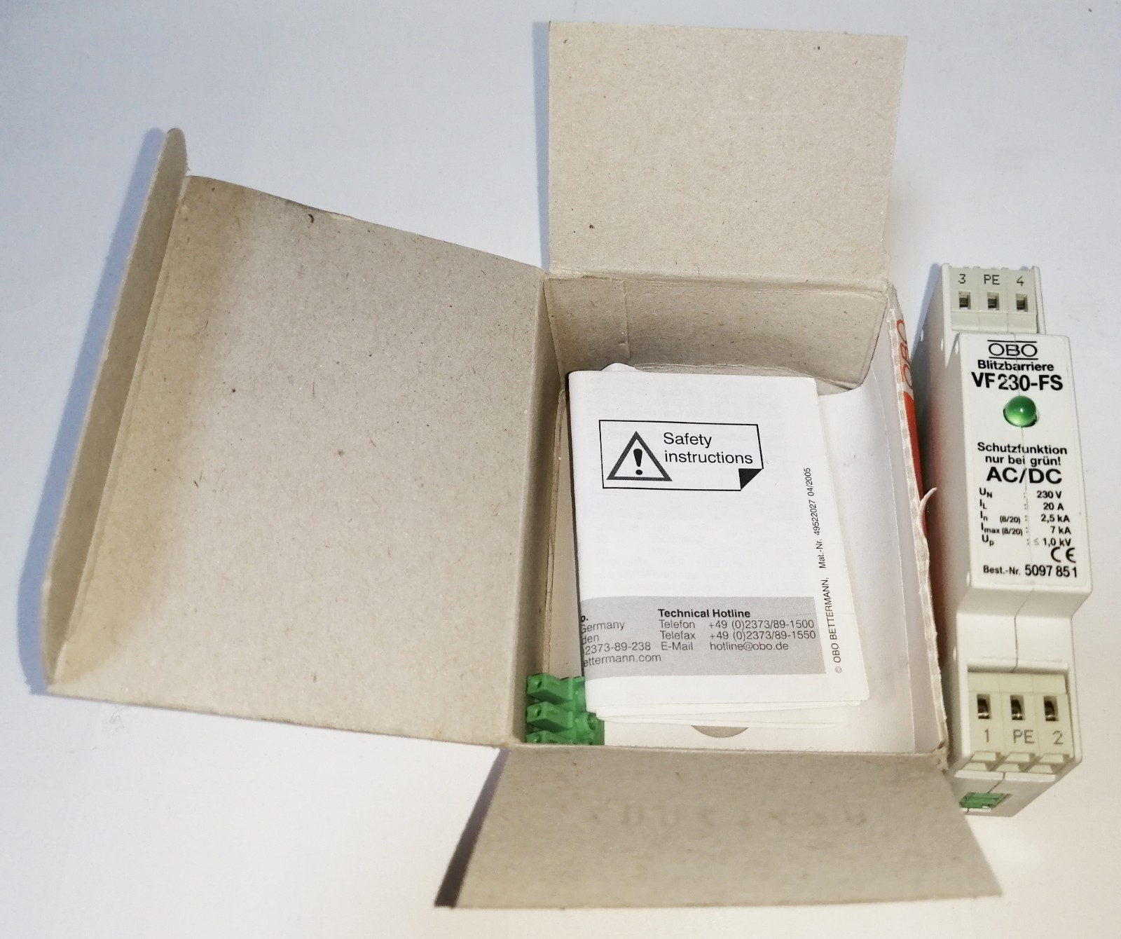 OBO Blitzbarriere VF 230-AC/DC-FS Overvoltage Protector