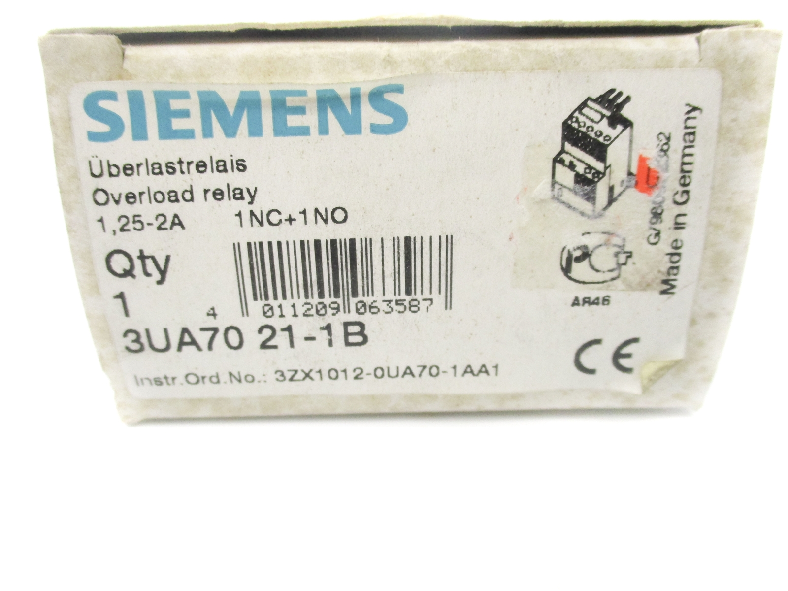 SIEMENS 3UA7021-1B 1.25-2A 600VAC NSMP