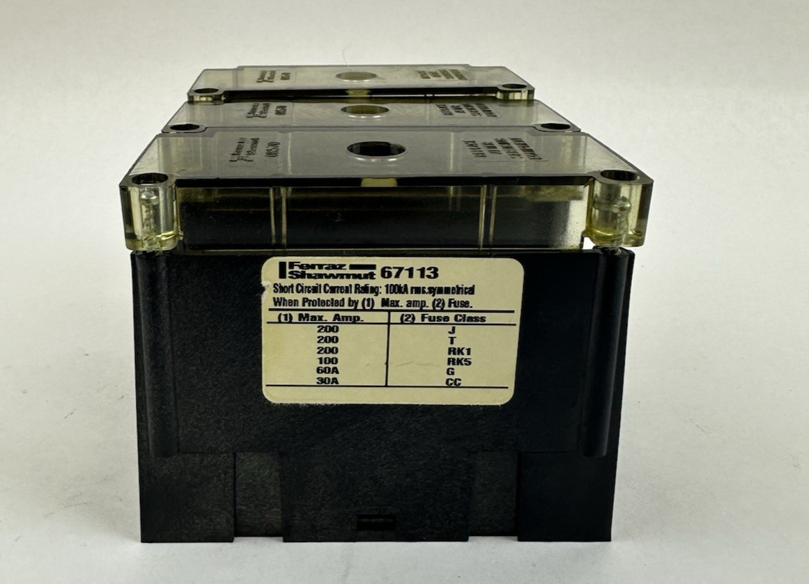 FERRAZ SHAWMUT 67113 POWER DISTRIBUTION BLOCK 3P 600V