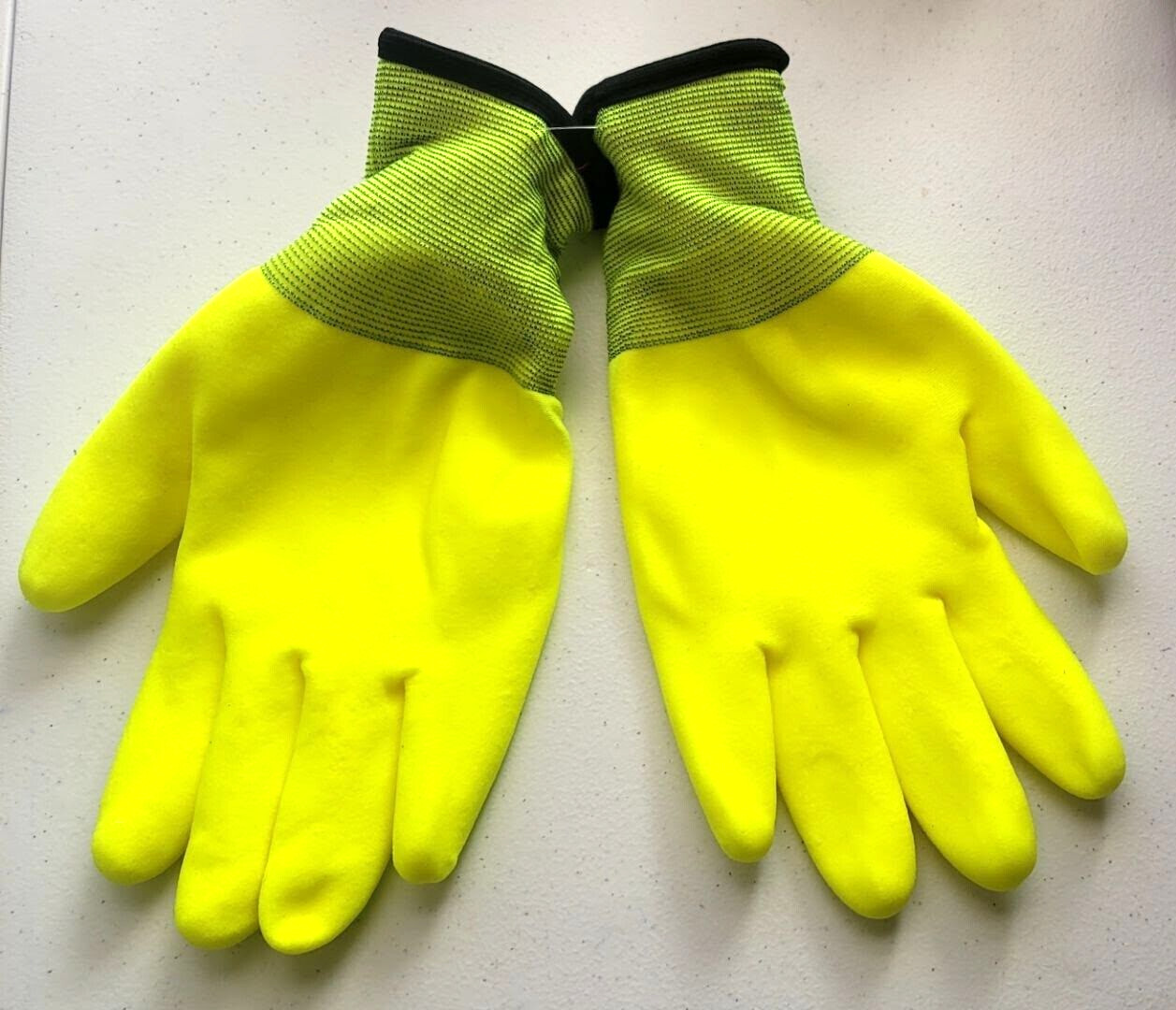 1 Pair MCR Safety N9690HVXXL Coated XXL Gloves High Visibility Yellow Free Ship!