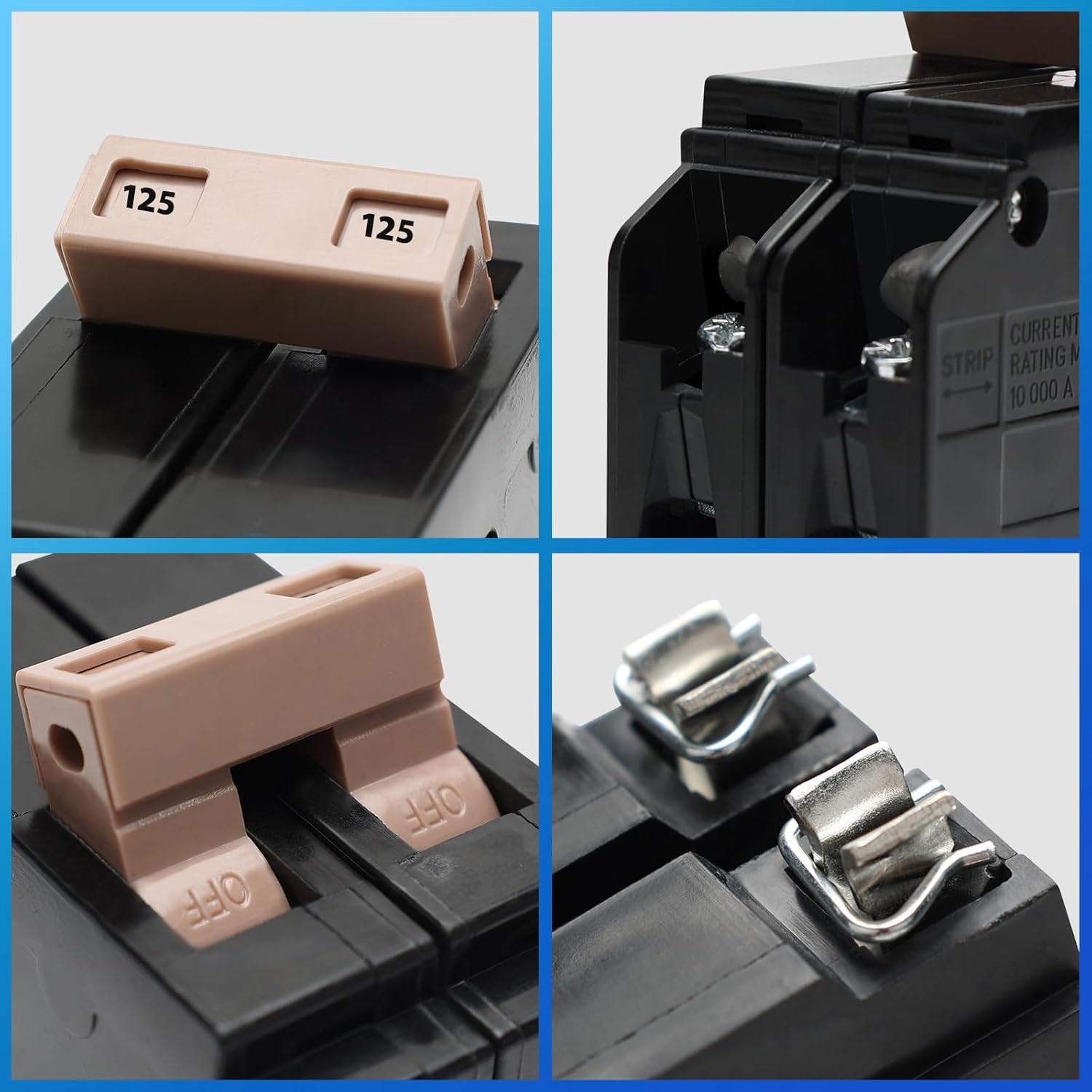 C2125 2-Pole 125-Amp Circuit Breaker, Type C3/4-In Plug-On Molded Case Circui…