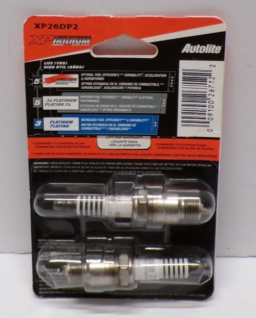 Autolite Spark Plugs XP26DP2 VJ1 21022012 For Import & Domestic Pack of 2