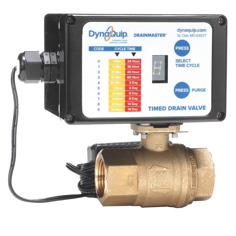 DYNAQUIP CONTROLS AD2A 1 Auto Drain Valve,115V,1 In. 36ND58