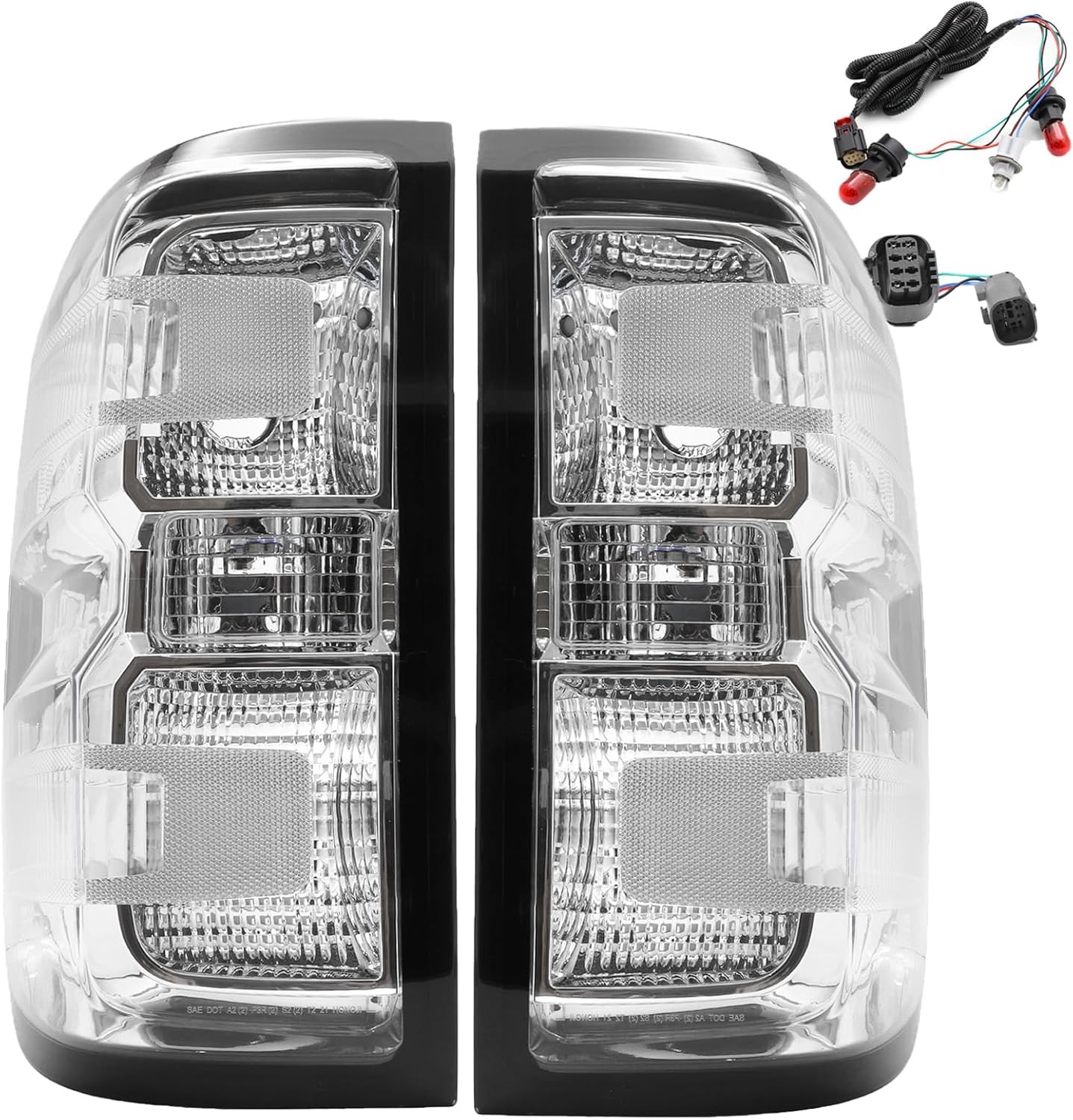 Tail Light Assembly Compatible with 2014-2018 Chevy Silverado 1500/2019 Silverad