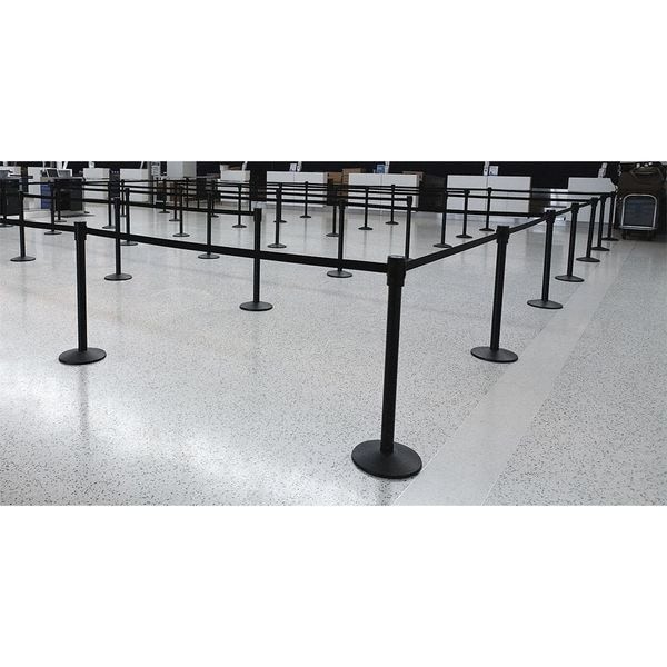 Retracta-Belt 321Ya-Byd Barrier Post With Belt, Yellow, 15 Ft Length, 40 In