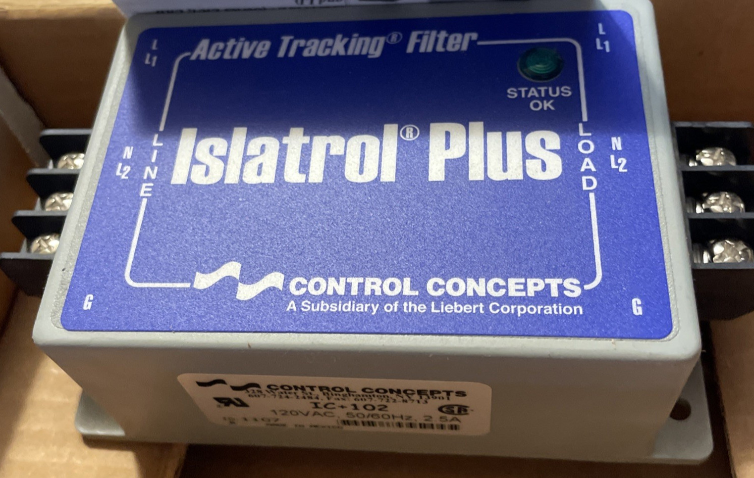 Control Concepts IC+102 Islatrol Plus Active Filter 120VAC, 50/60Hz 2.5A (5)
