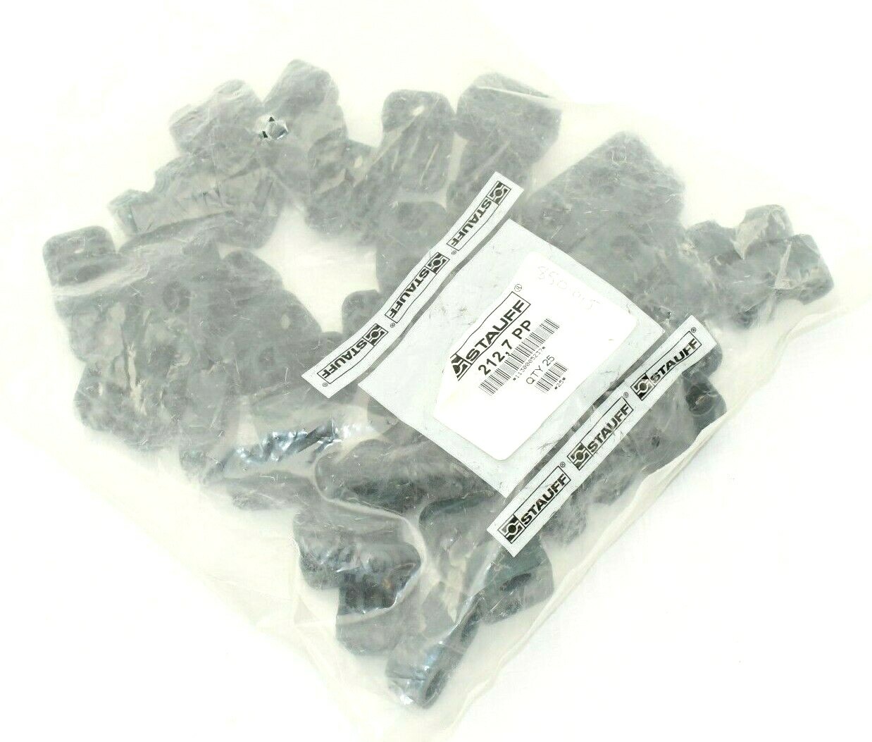 (Pack of 25) – 212.7-PP : Stauff Plastic Clamp Set – 1130005237 – Gr. 2 Green