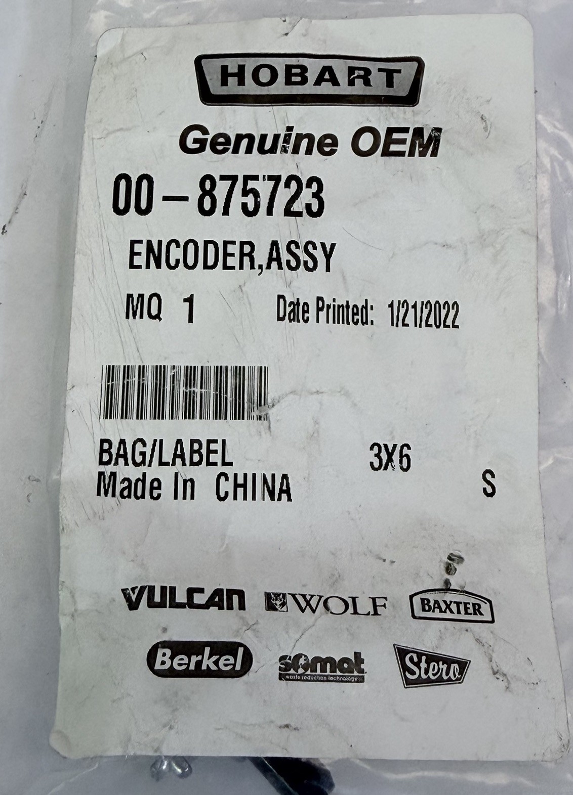 HOBART Encoder Assy Time Selector 00-875723