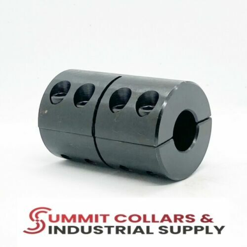 2CC-075-075, 3/4″ ID Double Split Rigid Shaft Clamp Coupling Black Oxide