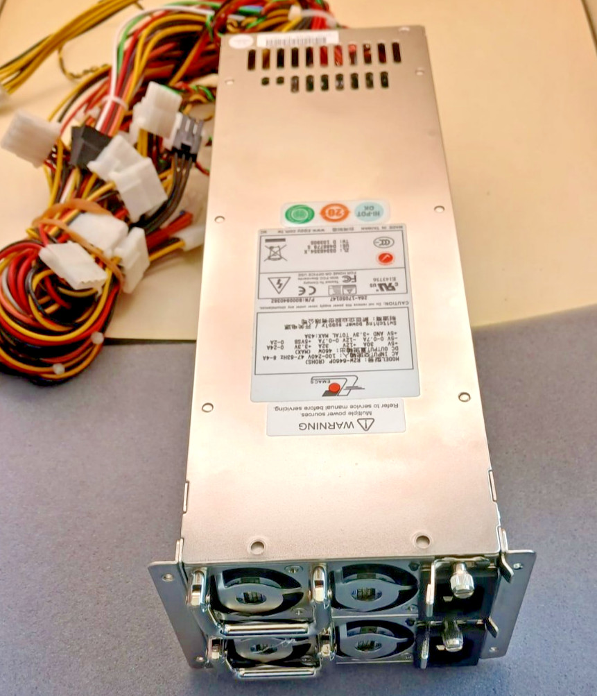 NEW IN BOX Emacs Zippy R2W-6460P 460W 2U Redundant PSU (Includes 2x R2W-6460P-R)