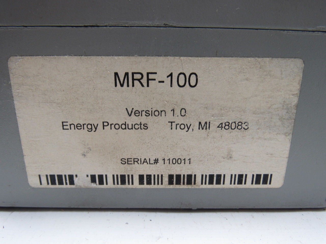 Energy Products MRF-100 Version 1.0 Enclosure W/Circuit board