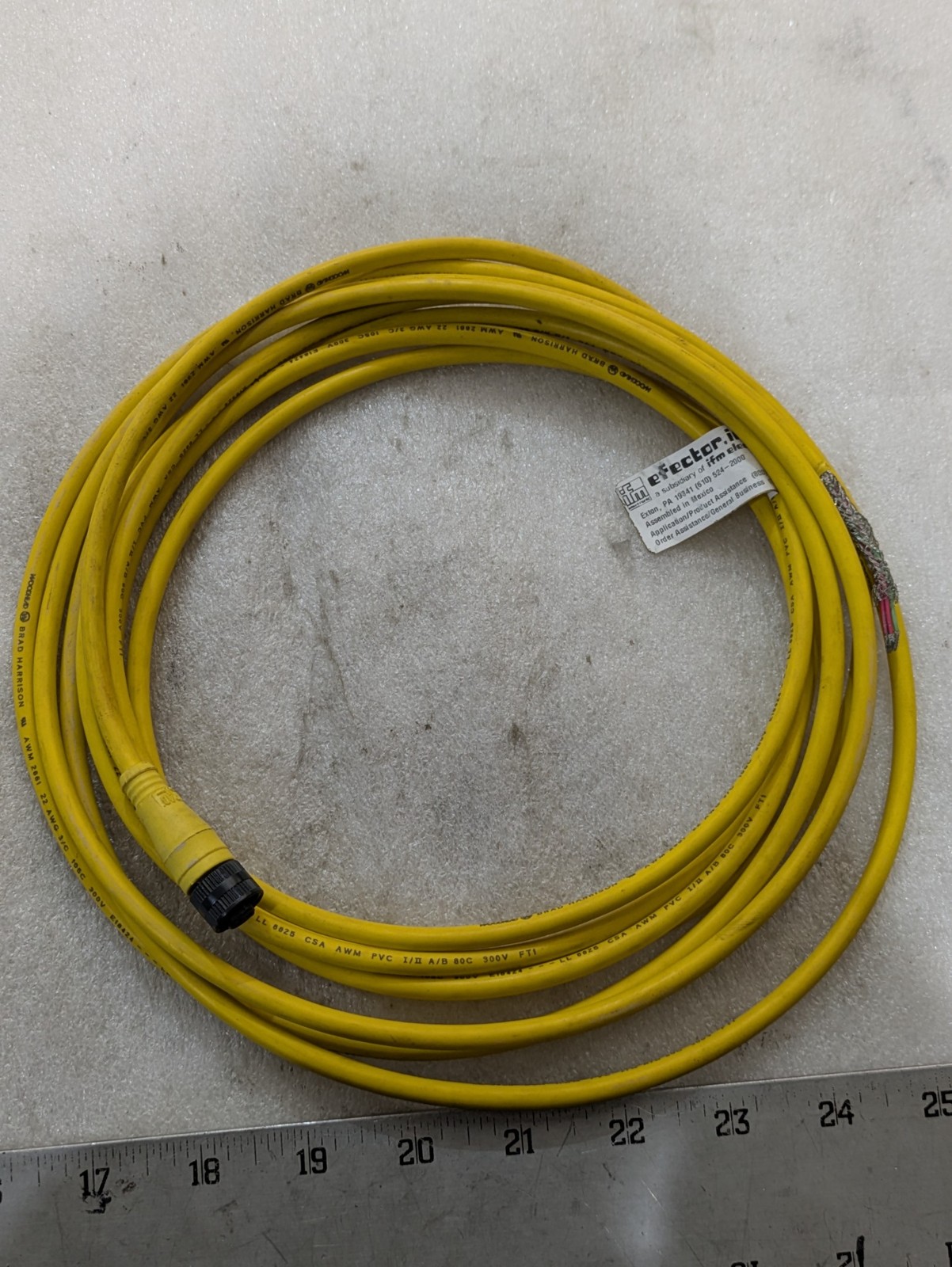 IFM Efector W80110 3-Wire Micro Style Sensor Cordset Cable Industrial OEM