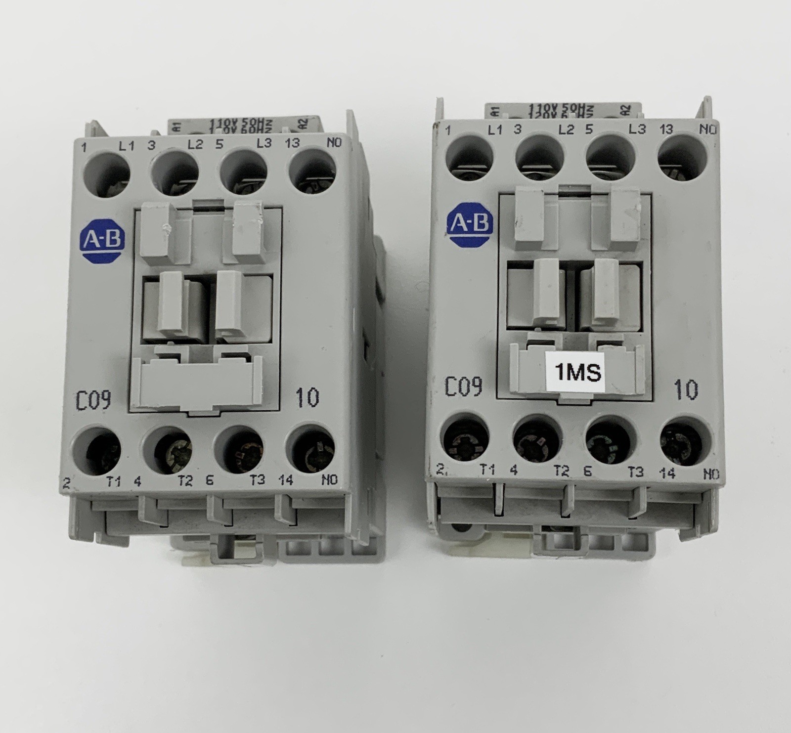 LOT OF 2 Allen Bradley 100-C09*10 Contact Block Series A