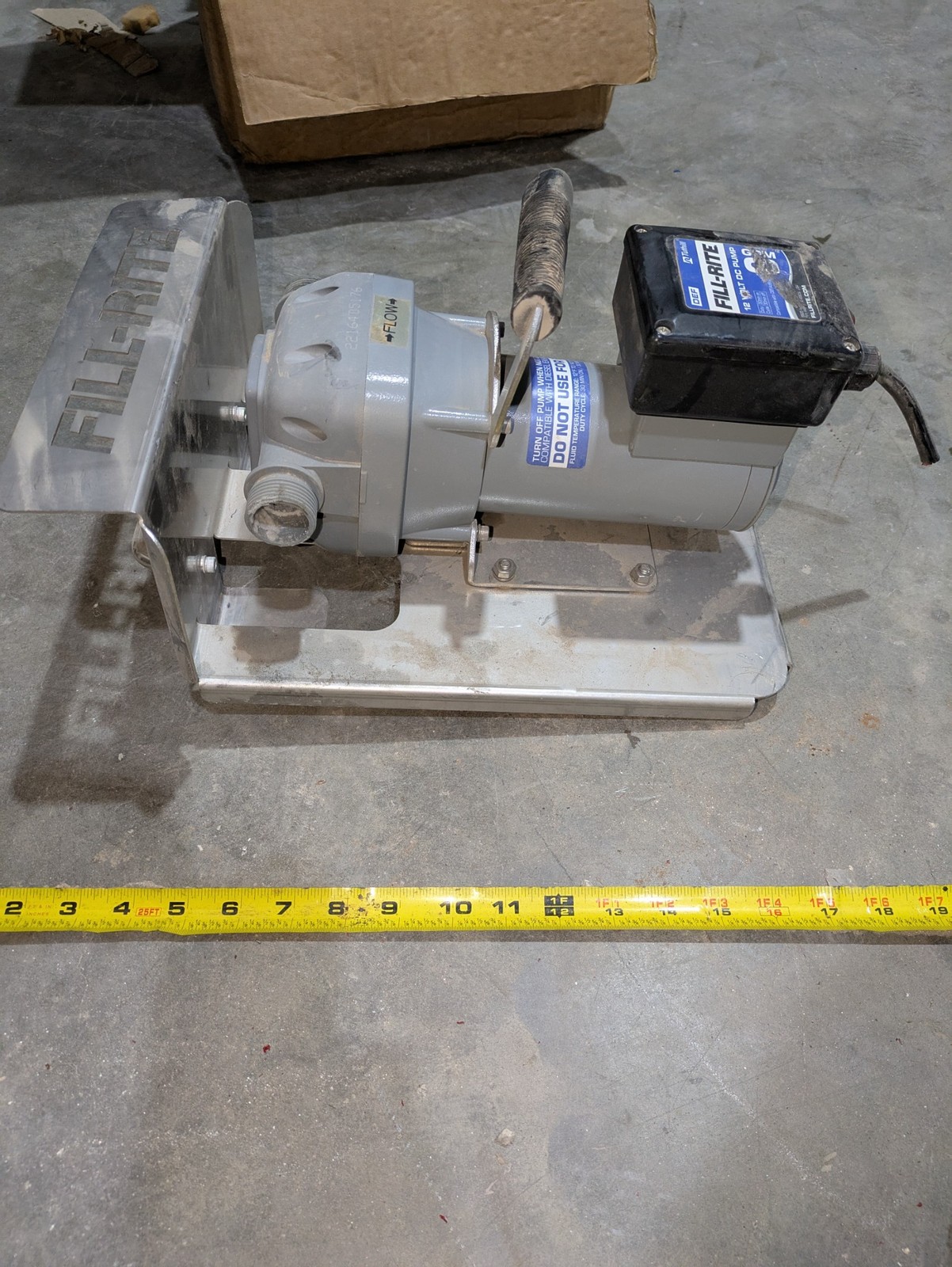INTERTEK STUFFER MOTOR 17550250 DC 12V 2800RPM 180W FILL-RITE 12V DC PUMP 8GPM