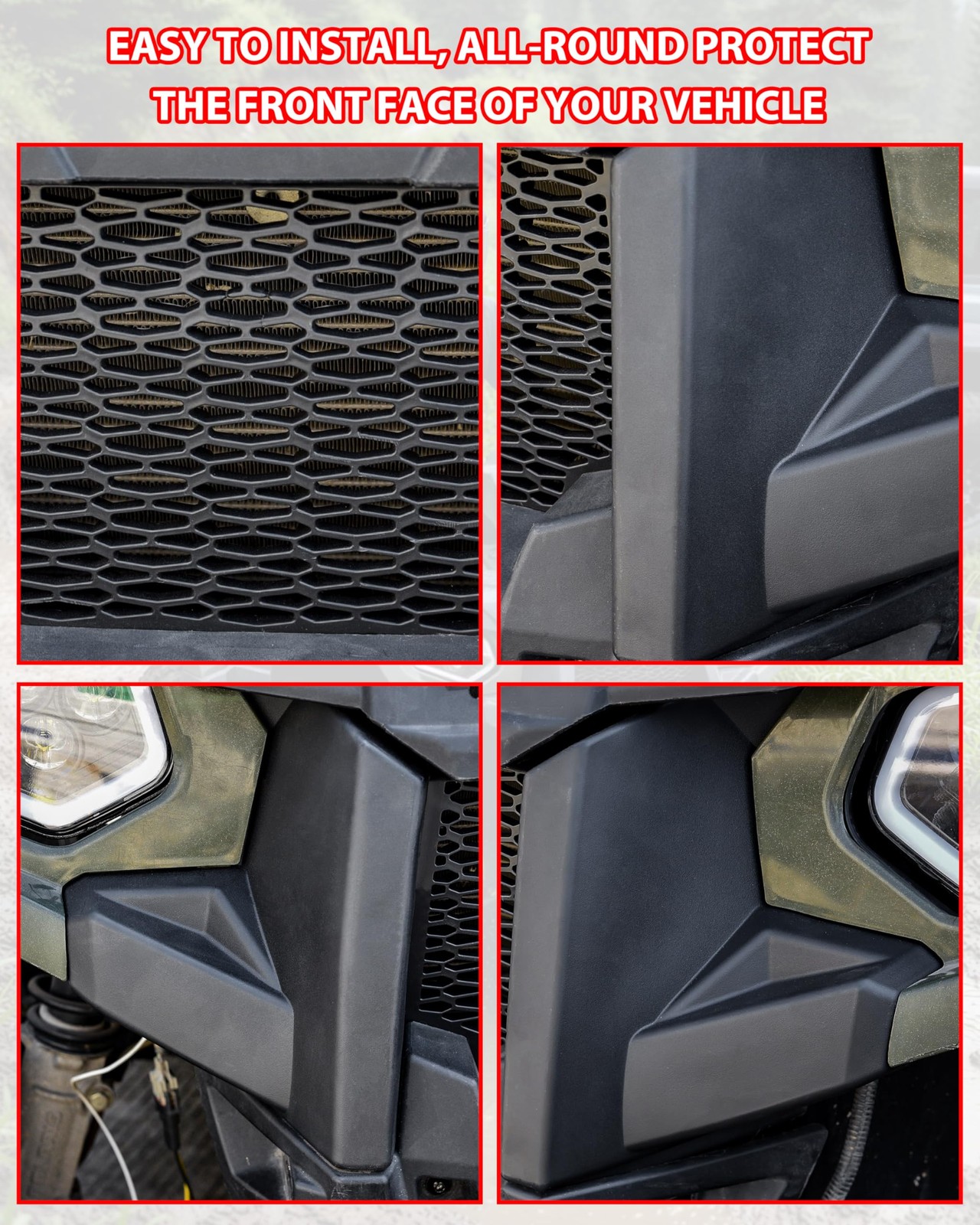 Front Fascia for Polaris Sportsman 450 570 Touring 2011-2024, Combined Front …