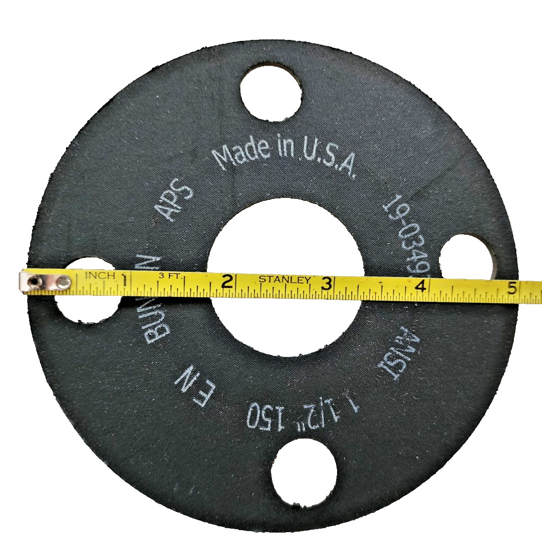 Full Face Buna-N 19-03493 Flange Gasket for 5″ Pipe, 1/8″Thick, ANSI 1-1/2”-150