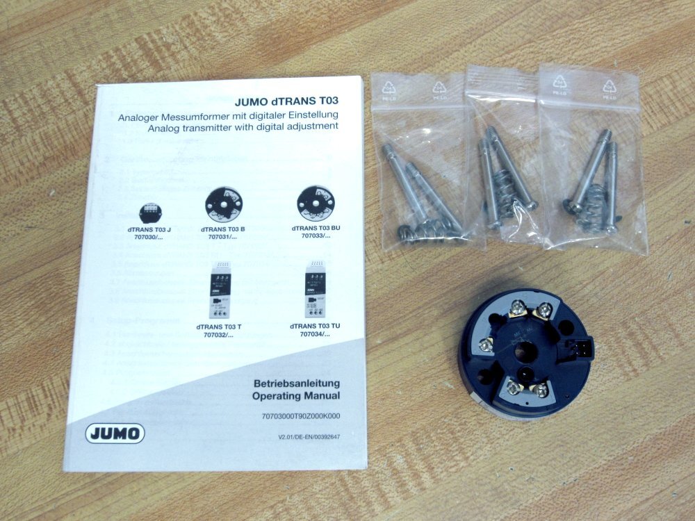 JUMO 707031/990-001-005 Temp. Transducer Pt100