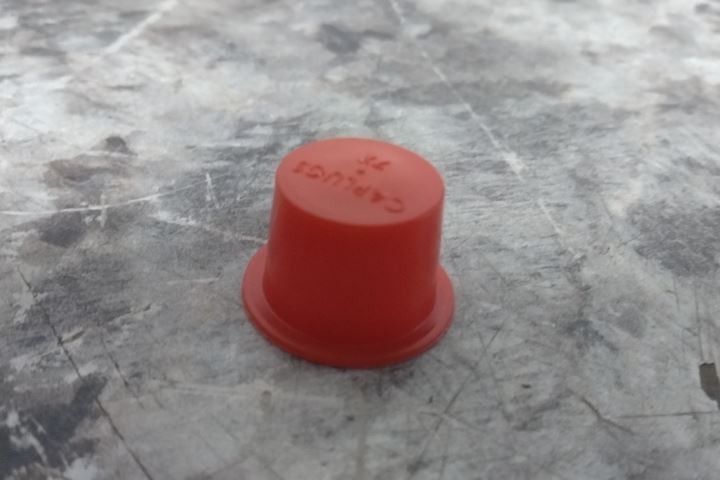 Caplugs T-7X 035701HB 5000 Pk 0.84 In Overall Diameter Red Tapered Cap/Plug