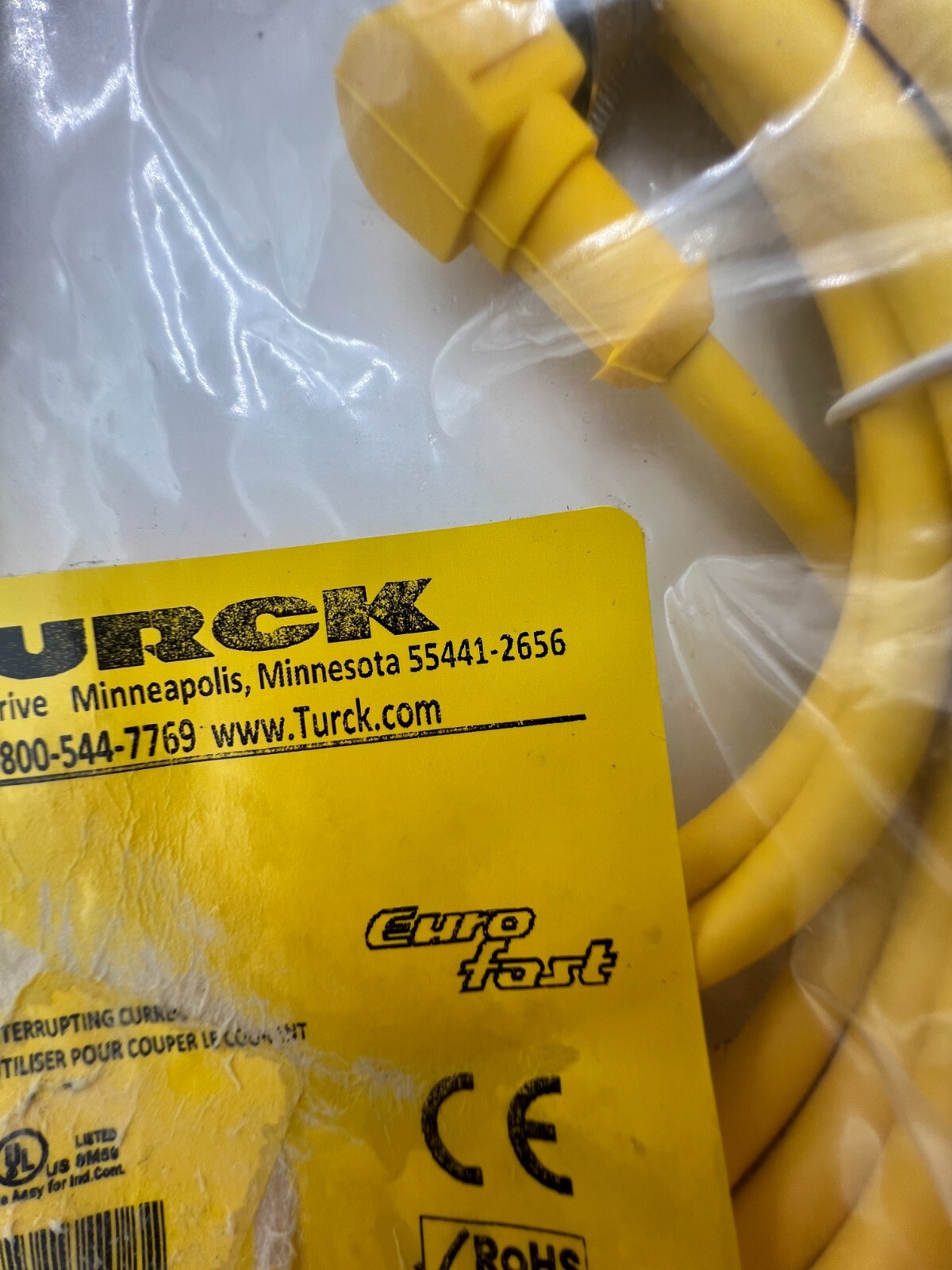 Turck 4-Wire M12, 90 degrees Female Single-end Cordset 10m U2437-13 WK4.43T-10