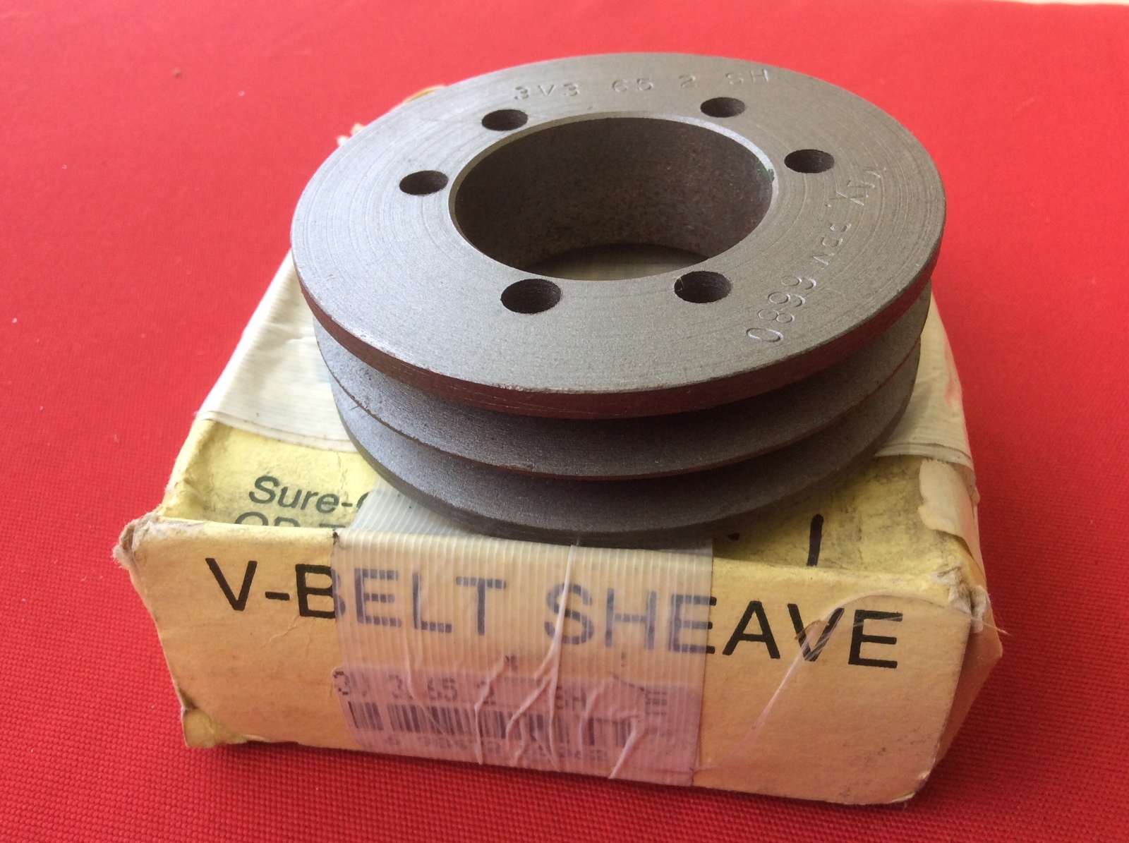 WOODS V-BELT SHEAVE 3V3652SH 3V3 65 2 SH 6680 RPM NEW NOS OLD STOCK $49
