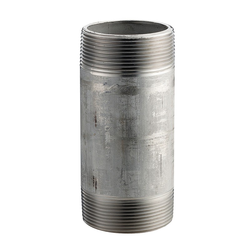 Merit Brass 4020-800 1-1/4″ x 8″ L MNPT 304 SS Pipe Nipple
