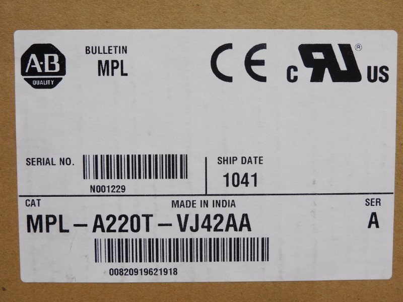 INDUSTRIAL SPARE PART MPL-A220T-VJ42AA SER. A 230V 4.54A NSMP