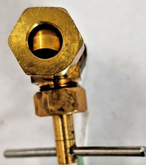 6PK Brass Needle Valves Compression 1/4″ Tube 1 Farrell+Nut Missing