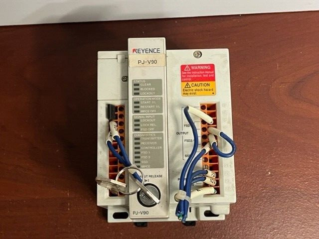 KEYENCE PJ-V90 Light Curtain Controller Module W/ KEY