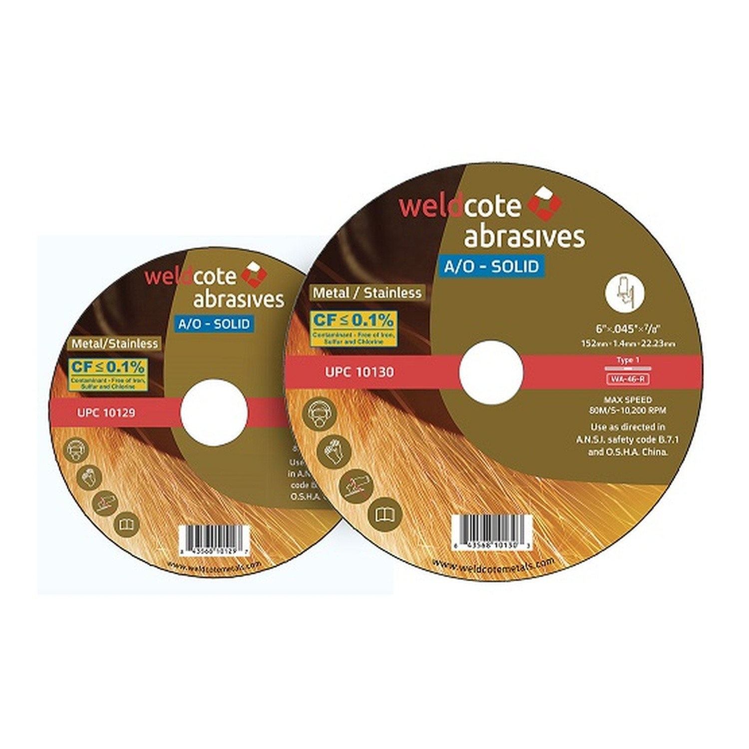 Weldcote 10130 – 6 x .045 x 7/8 T1, WA-46-R-BF SLITTER A-SOLID – 25EA