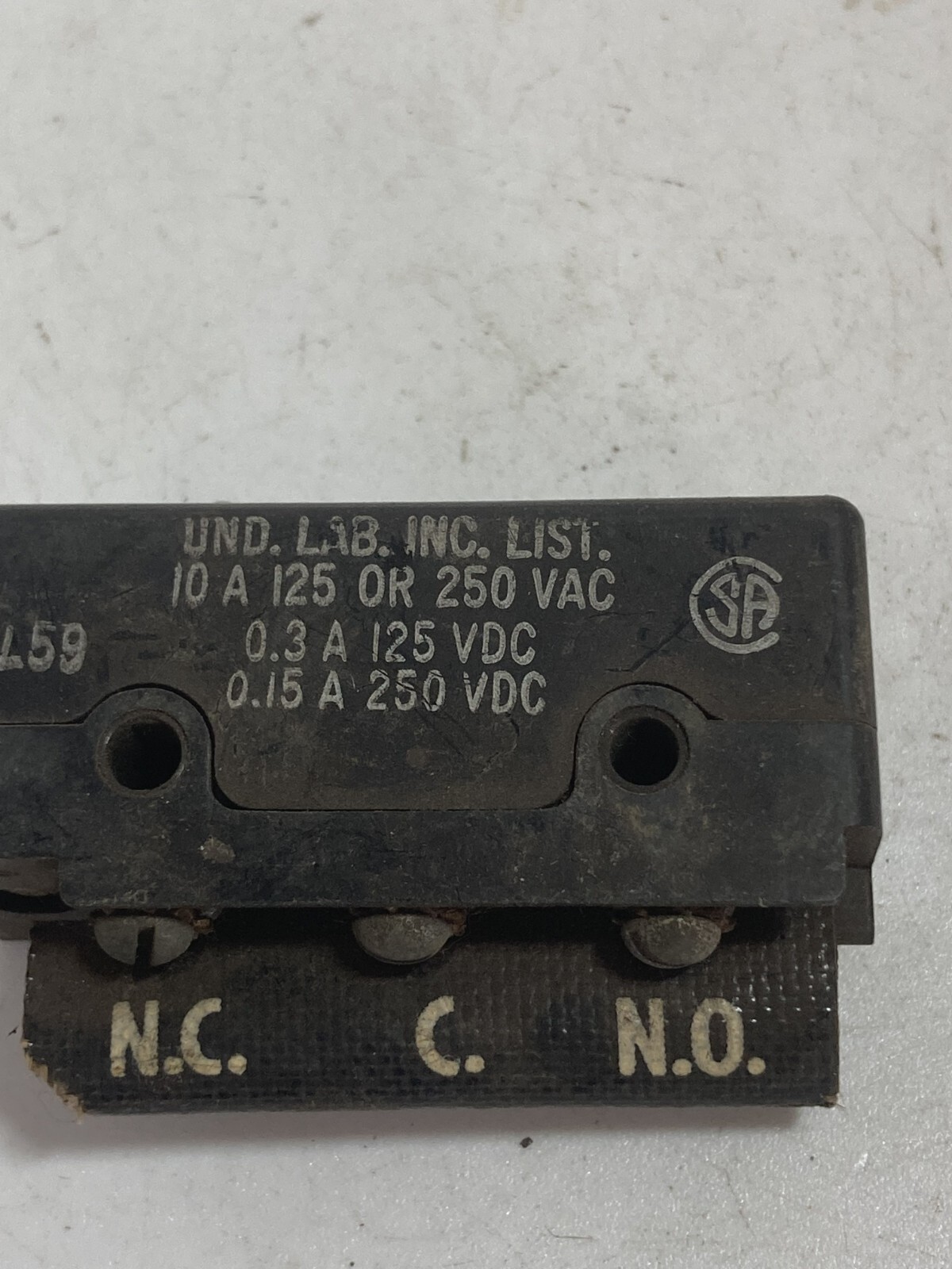 HONEYWELL MS25008-1 MICROSWITCH PIN PLUNGER 10A 250VAC