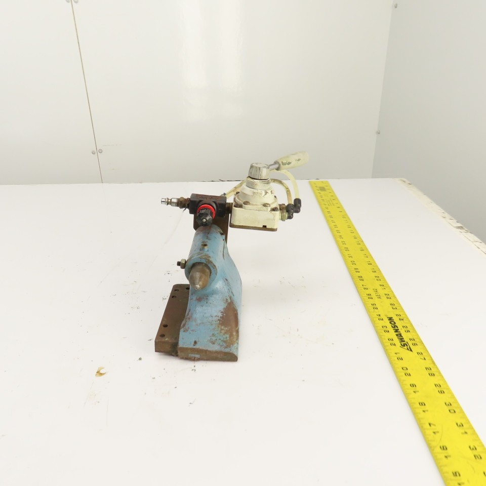Cylinder Actuated Lathe Tailstock Dead Center 4″ Centerline W/Valve (Bison Style