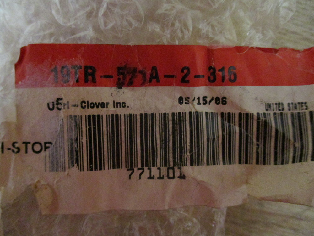 Tri-Clover 19TR-571A-2-316 Valve Stem 19TR571A2316