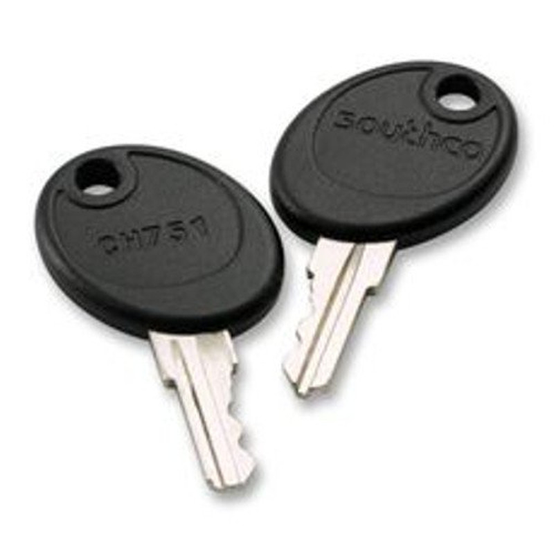 Southco PK-10-01-05 Brass CH751 Over-Molded Keys, Pack Of