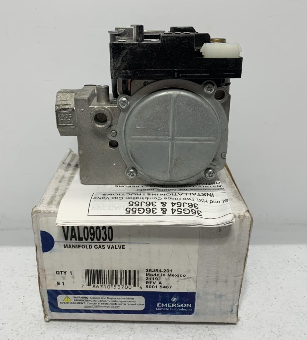 Emerson VAL09030 Manifold Gas Valve 24V 40/60 Hz 1/2 PSI