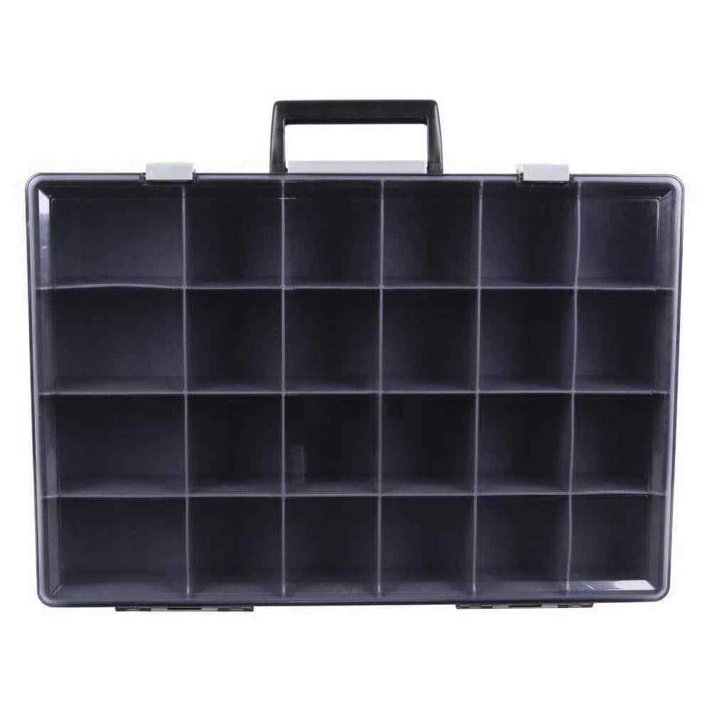 Flambeau 1024-2 Storage Box, 24 Compartments, 18-1/2″W x 3″H x 13″D