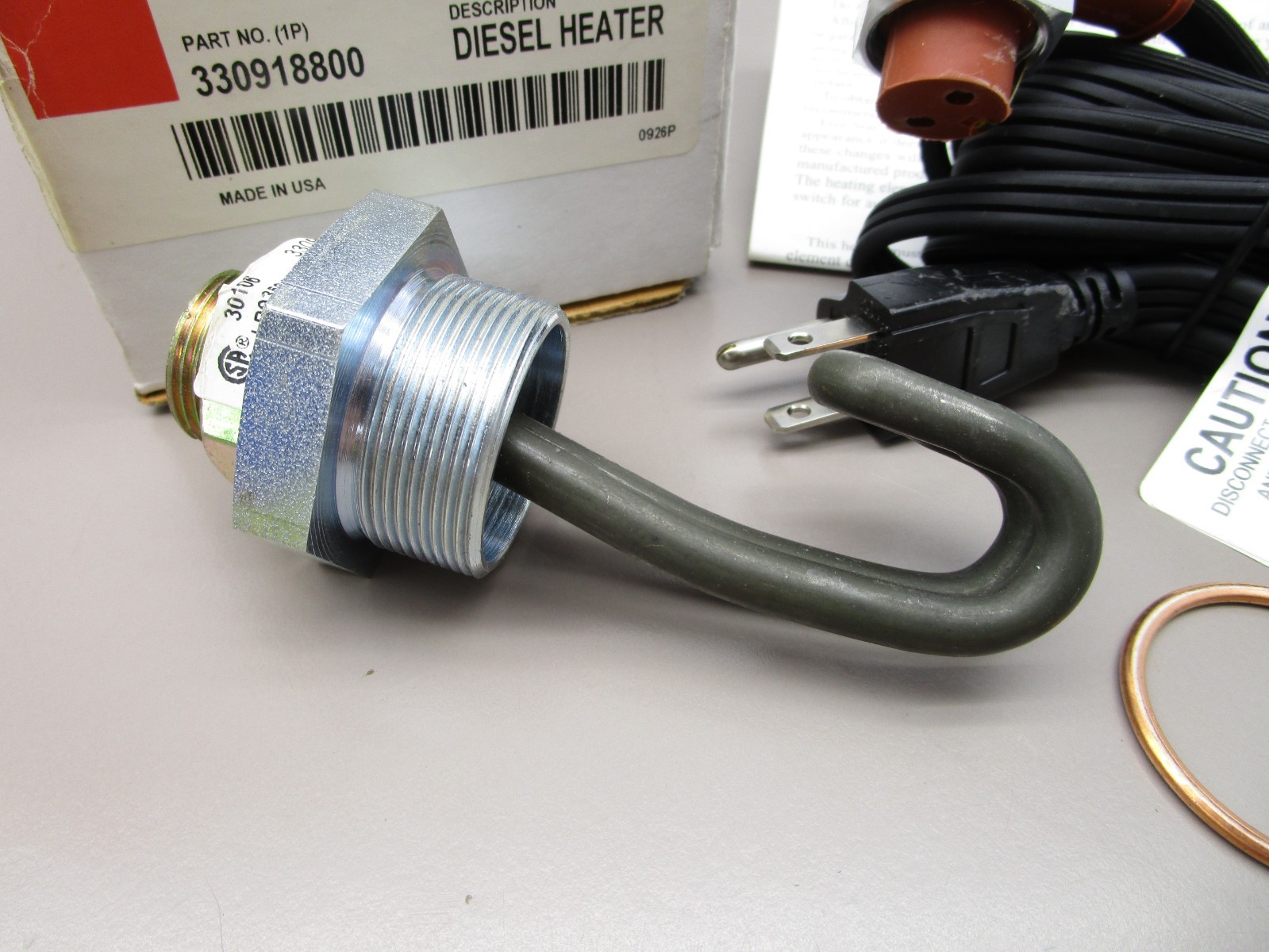 Fleetguard Cummins 3309188 Diesel Engine Heater 120v 1500w
