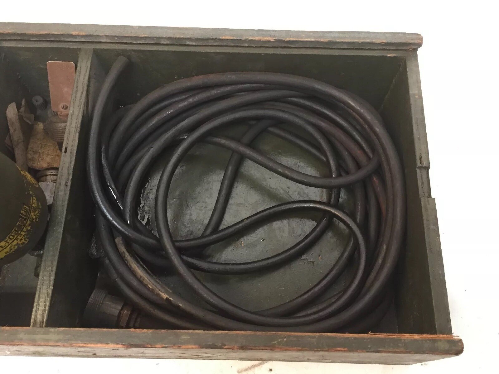 Vintage ELLIOTT MECHANICAL TUBE CLEANER With Wood Case -Industrial Era Rare Find